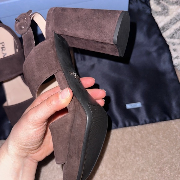 Prada brown suede platforms, size 38/8 US - Picture 8 of 10